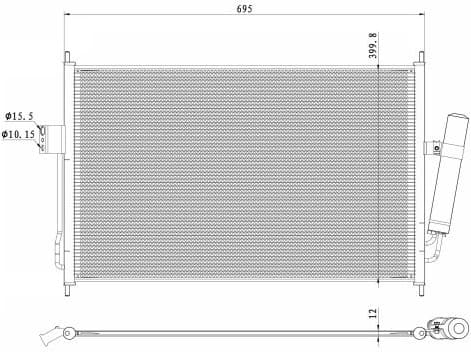 Condenser, air conditioning EASY FIT 350490