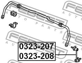 Link/Coupling Rod, stabiliser bar 0323-208