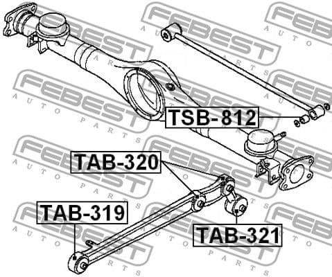 Mounting, control/trailing arm TSB-812 - image 2