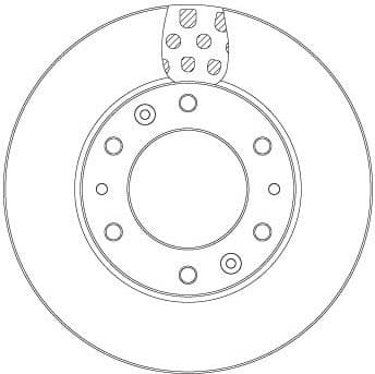 Brake Disc TRW SINGLE DF6962S - image 2
