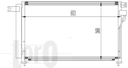 Condenser, air conditioning LORO 024-016-0008