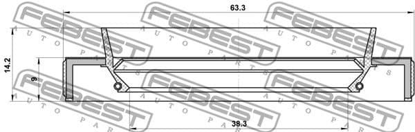 Shaft Seal, differential 95HBY-40630914L - image 2