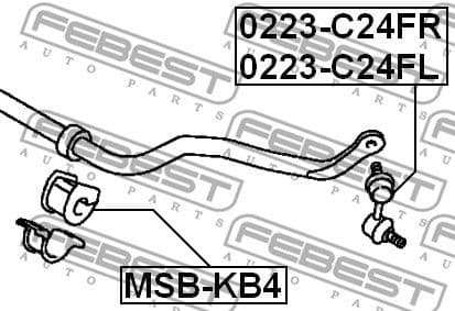 Mounting, stabiliser bar MSB-KB4 - image 2