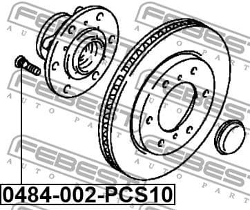 Wheel Stud 0484-002-PCS10 - image 2