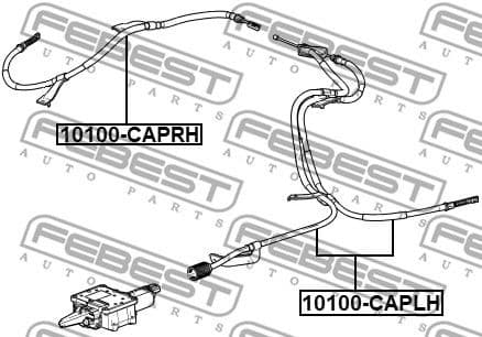 Cable Pull, parking brake 10100-CAPRH - image 2