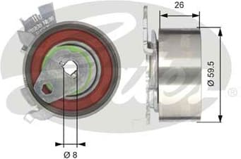 Tensioner Pulley, timing belt PowerGrip™ T43106