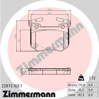 Brake Pad Set, disc brake 22873.160.1