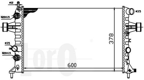 Radiator, engine cooling LORO 037-017-0032 - image 4