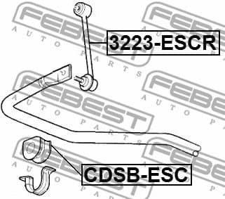 Mounting, stabiliser bar CDSB-ESC - image 2