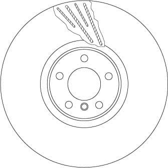 Brake Disc TRW SINGLE DF6619S - image 2