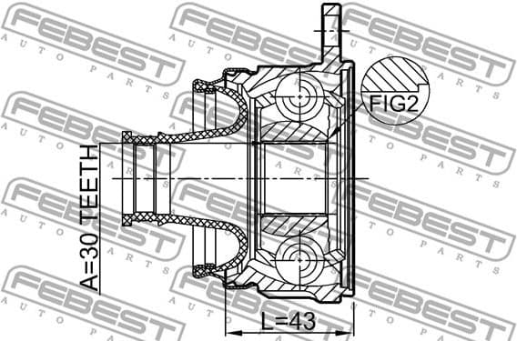 Joint Kit, drive shaft 0411-KB4SHA - image 2