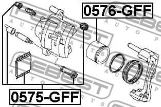 Piston, brake caliper 0576-GFF - image 2