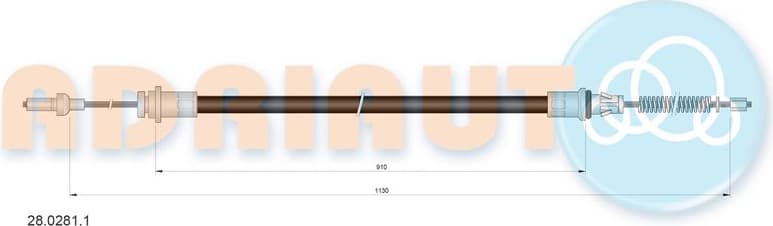 Cable Pull, parking brake 28.0281.1