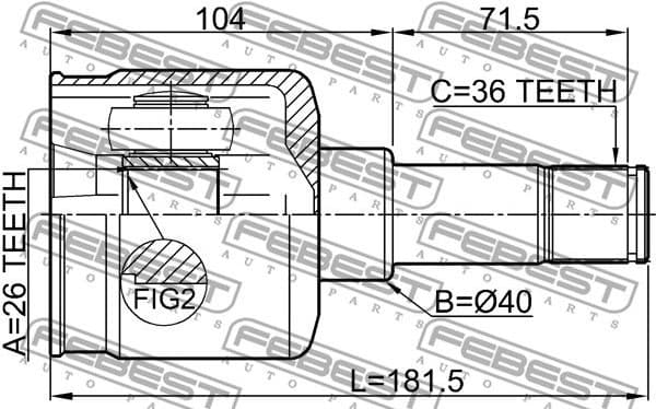 Joint Kit, drive shaft 2111-FY36LH - image 2