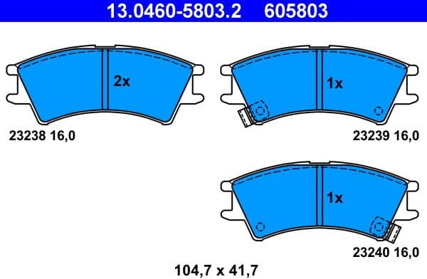 Brake Pad Set, disc brake 13046058032