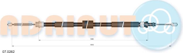 Cable Pull, parking brake 07.0262