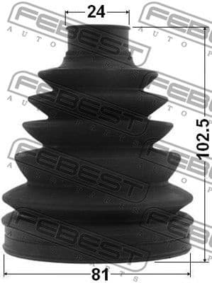 Bellow, drive shaft 0117P-ACU35R - image 2