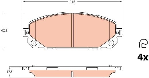 Brake Pad Set, disc brake GDB2094 - image 2
