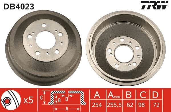Brake Drum DB4023 - image 3