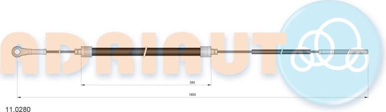 Cable Pull, parking brake 11.0280