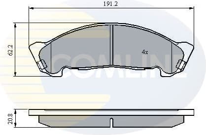 Brake Pad Set, disc brake CBP01175