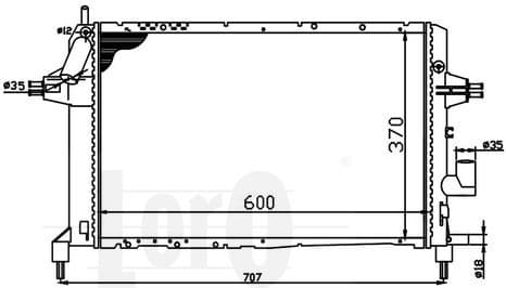Radiator, engine cooling LORO 037-017-0045 - image 2