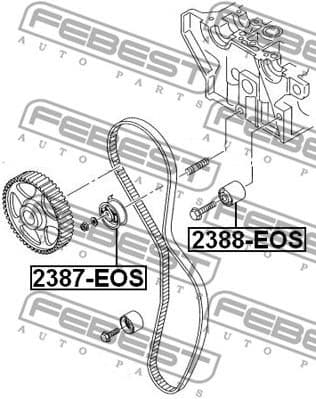Deflection Pulley/Guide Pulley, timing belt 2388-EOS