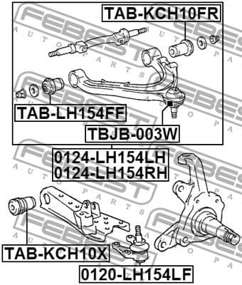 Mounting, control/trailing arm TAB-KCH10X - image 2