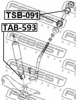 Mounting, control/trailing arm TSB-091 - image 2