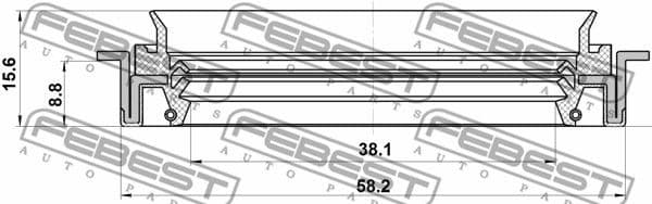 Seal differential-shaft 95JFZ-40581016C - image 2