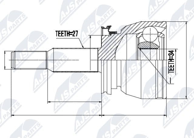 Joint Kit, drive shaft NPZ-FR-002