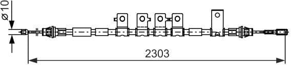 Cable Pull, parking brake 1987482403