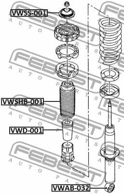 Bush, shock absorber VWAB-032 - image 2