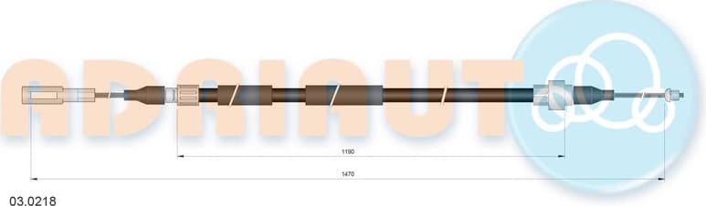 Cable Pull, parking brake 03.0218