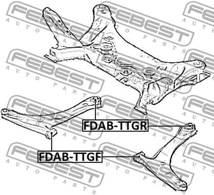 Mounting, control/trailing arm FDAB-TTGR - image 2