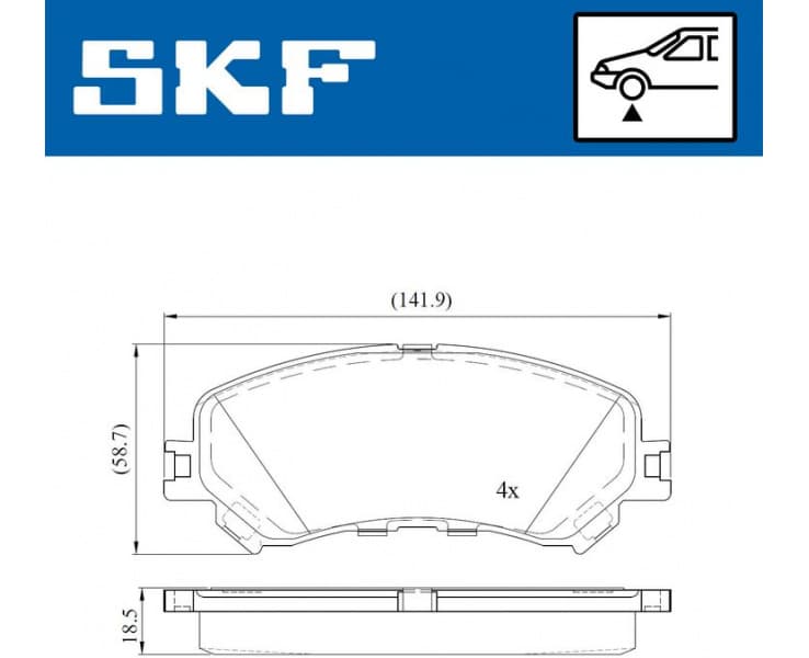 Brake Pad Set, disc brake VKBP80076