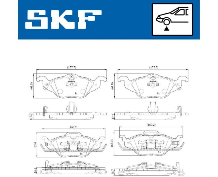 Brake Pad Set, disc brake VKBP80158A