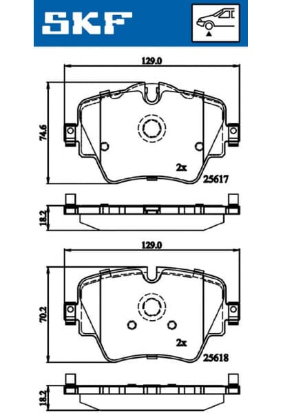 Brake pads front VKBP 80132