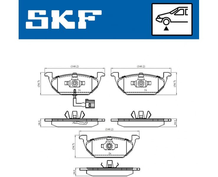 Brake pads front VKBP 80004 E