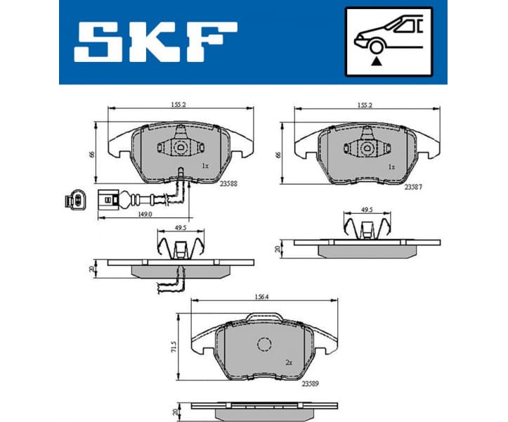 Brake pads front VKBP 80007 E