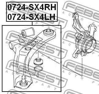 Control/Trailing Arm, wheel suspension 0724-SX4LH - image 2