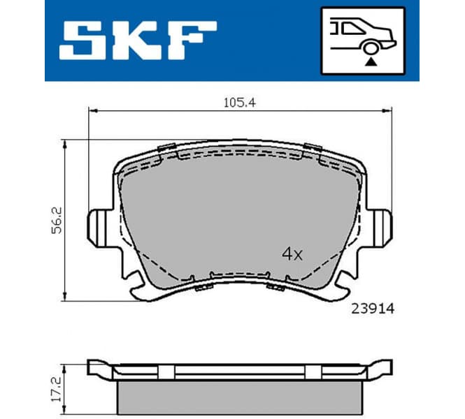 Brake pads rear VKBP 90014