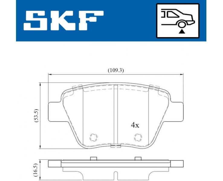 Brake pads rear VKBP 90070