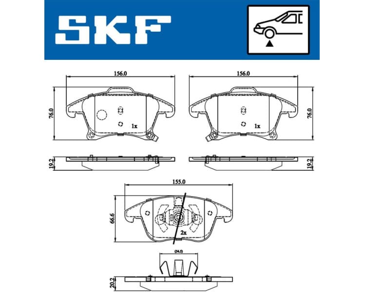 Brake pads front VKBP 80359 A