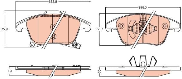 Brake Pad Set, disc brake GDB2092 - image 2