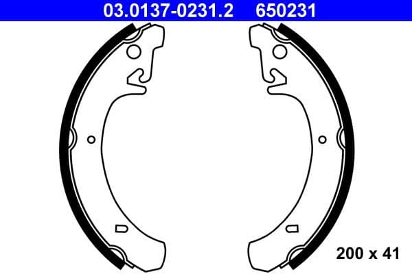 Brake Shoe Set 03.0137-0231.2
