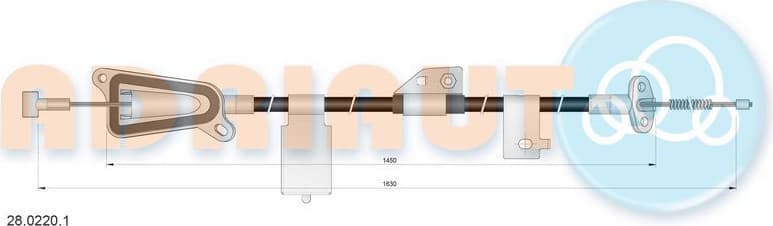 Cable Pull, parking brake 28.0220.1