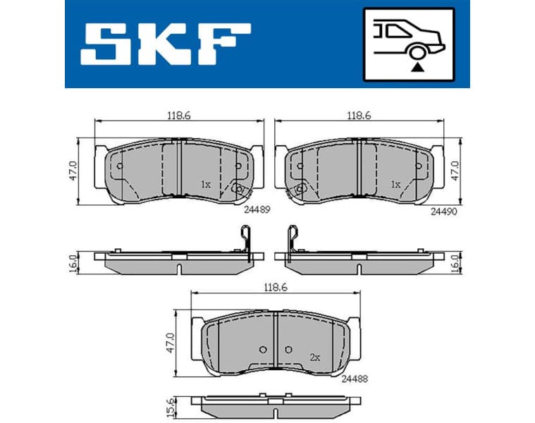 Brake Pad Set, disc brake VKBP90538A