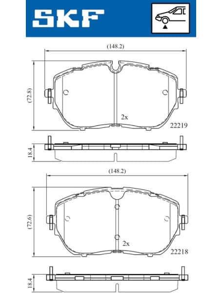 Brake Pad Set, disc brake VKBP80520