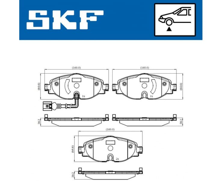 Brake pads front VKBP 80018 E